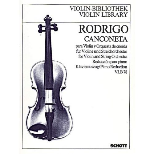 Rodrigo - Canconeta - Violin/Piano Accompaniment Schott VLB78