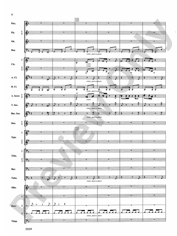 Night in the Tropics - Concert Band Conductor Score & Parts (Digital Download)