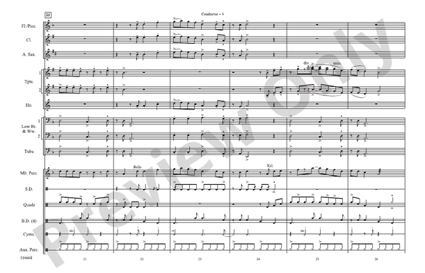 Cubano Chant – Marching Band Conductor Score & Parts (Digital Download)