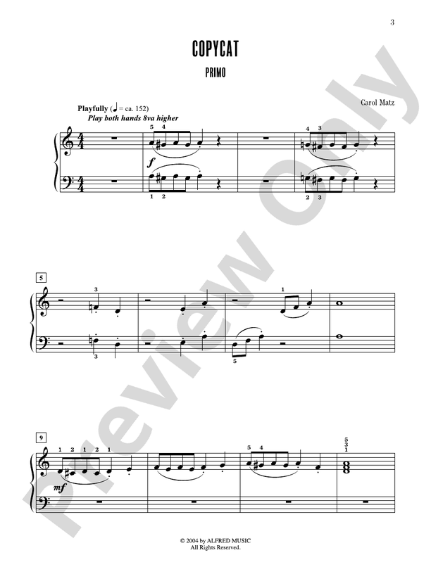 Contest Winners for Two, Book 2: 7 Original Piano Duets from the Alfred, Belwin, and Myklas Libraries - 1 Piano, 4 Hands (Digital Download)