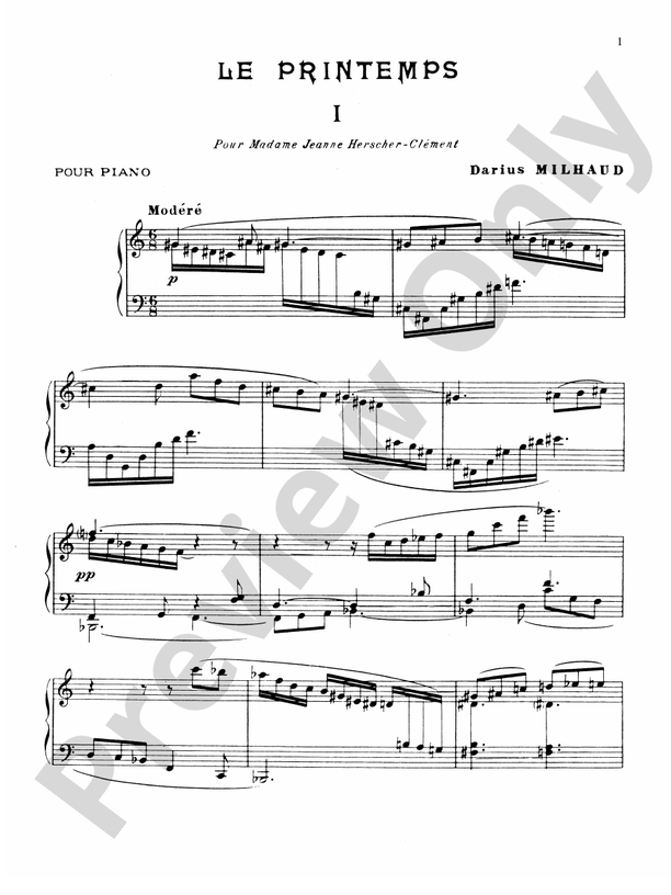 Miaskowsky - Printemps - Piano Solo (Digital Download)