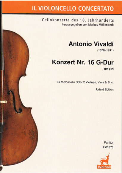 Concerto No. 16 G Major RV 413 - Score - Vivaldi - String Orchestra - Walhall