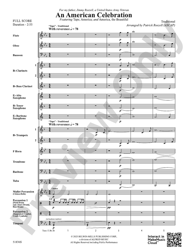 An American Celebration - Concert Band Conductor Score & Parts(Digital Download)