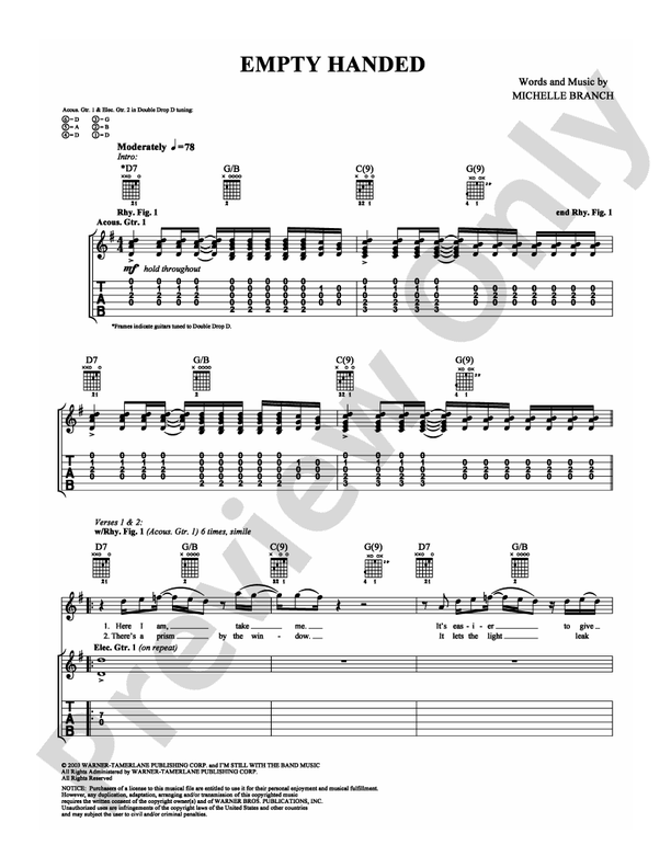 Empty Handed - Guitar TAB (Digital Download)