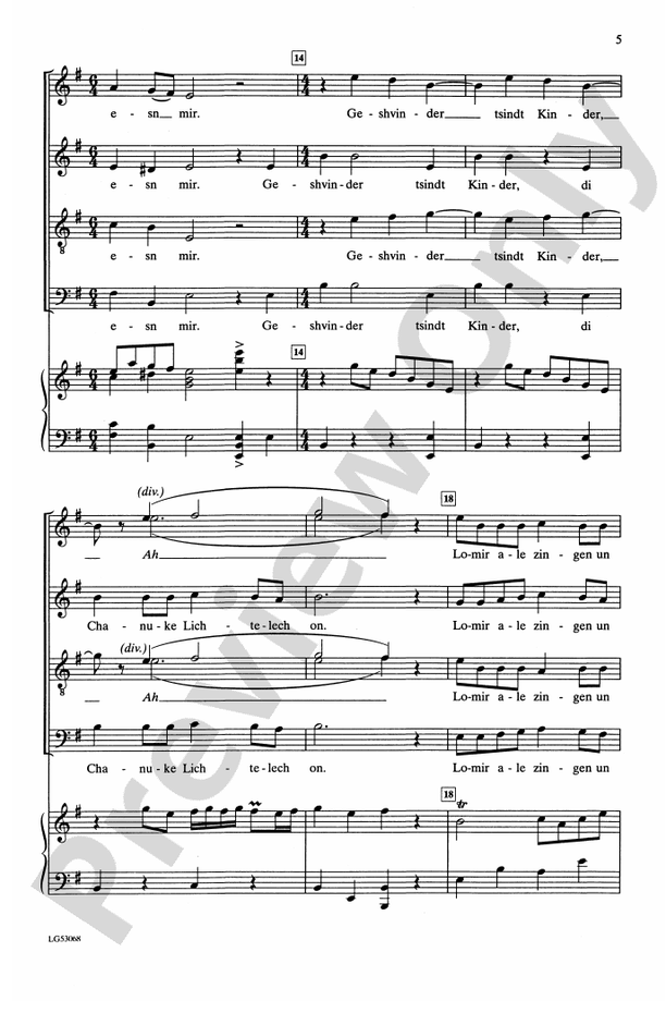 Chanuke, Oi Chanuke – SATB Choral Octavo (Digital Download)