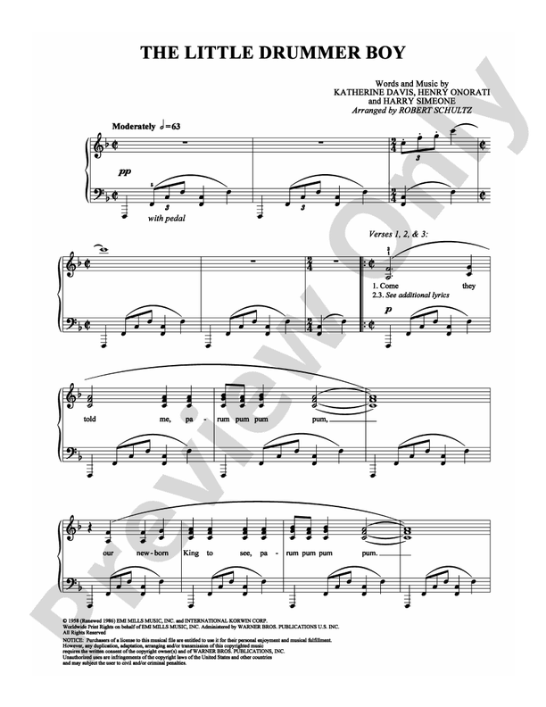 The Little Drummer Boy -  Henry Onorati - PVG (Digital Download)