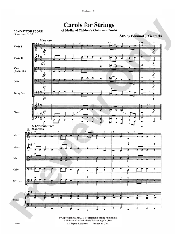 Classics for a Traditional Christmas, Level 2 – String Orchestra Conductor Score & Parts (Digital Download)