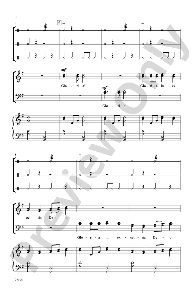 Antiphonal Gloria – 2/4-Part Mixed Choral Octavo (Digital Download)