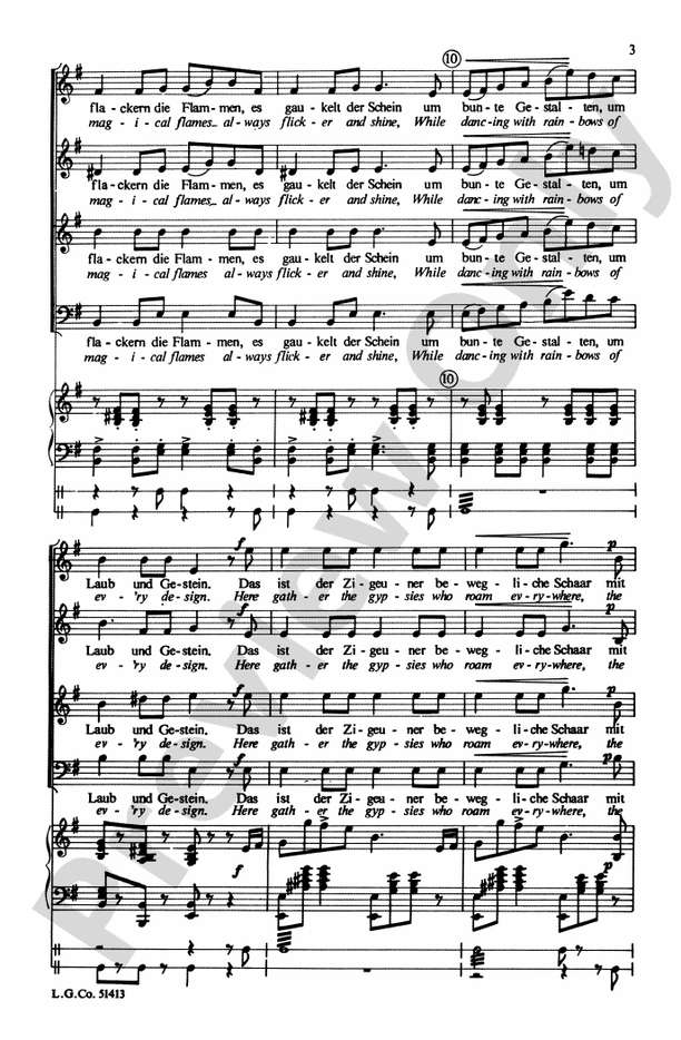 Zigeunerleben - SATB Choral Octavo (Digital Download)
