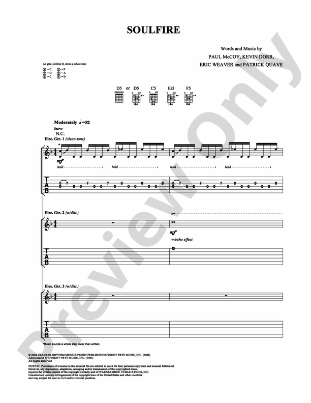 Soulfire - Guitar TAB (Digital Download)