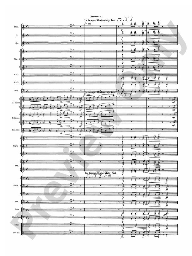 Five to Go - Concert Band Conductor Score & Parts (Digital Download)