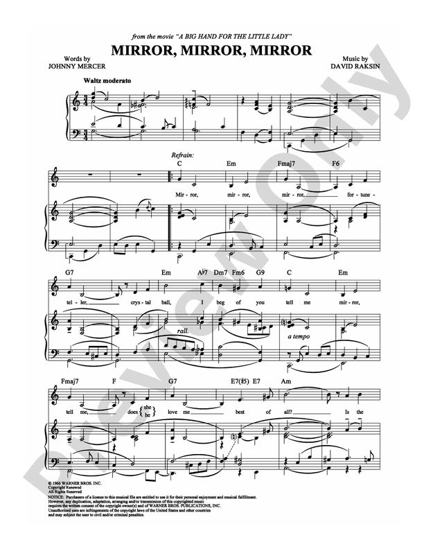 Mirror, Mirror, Mirror - Piano (Digital Download)