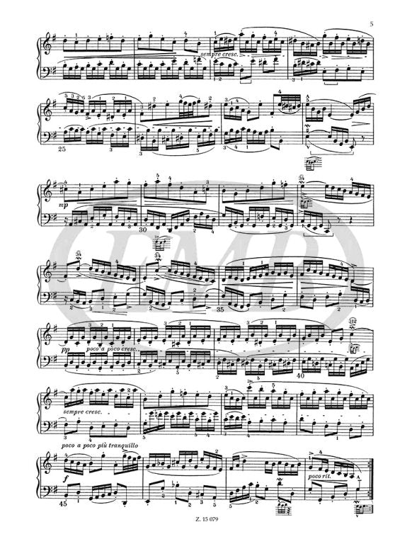 Bach - The Well-Tempered Clavier Volume 1 - Piano Solo arranged Bartok EMB Z15079