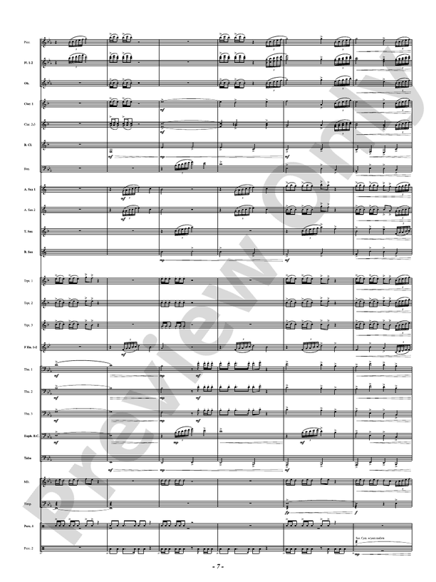 Sound Paints the Sky - Concert Band Conductor Score & Parts(Digital Download)