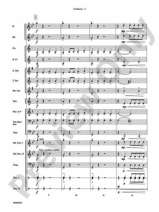 The Tempest - Concert Band Conductor Score & Parts (Digital Download)