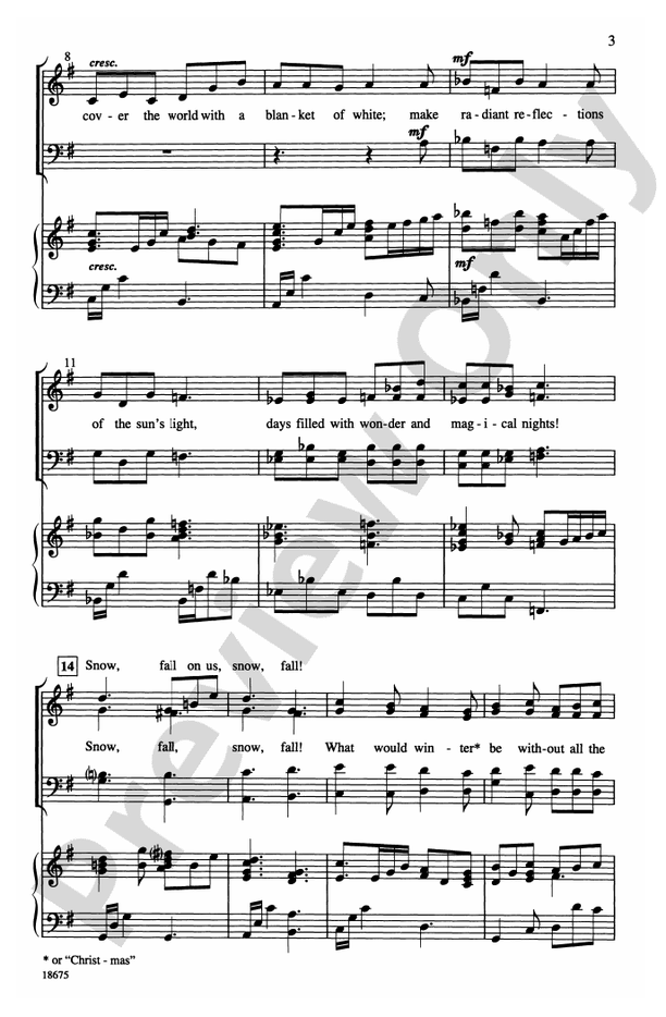 Beautiful Snow – SATB Choral Octavo (Digital Download)