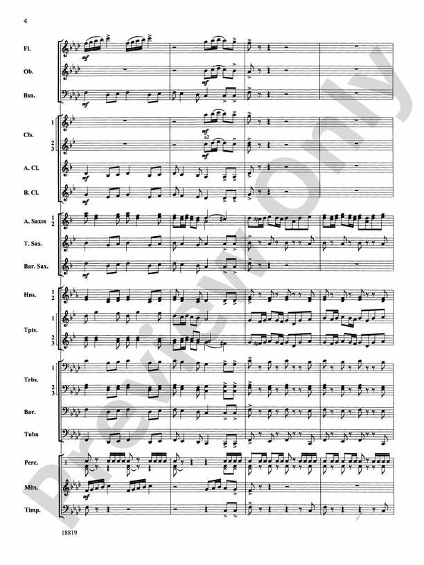 Grays Harbor March - Concert Band Conductor Score & Parts (Digital Download)