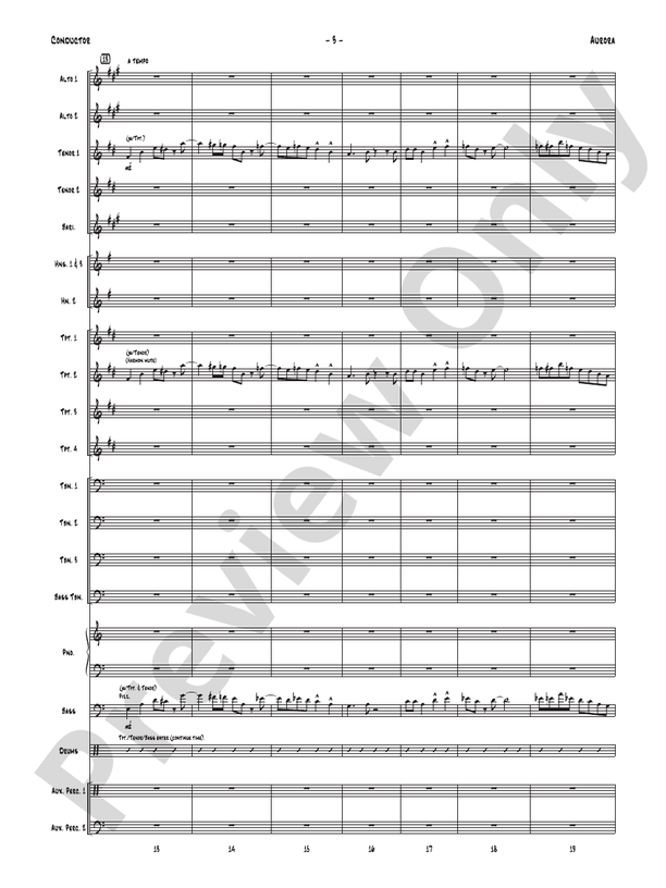 Aurora - Jazz Ensemble Conductor Score & Parts(Digital Download)