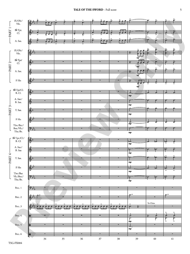 Tale of the Sword (Flexible Arrangement) - Concert Band Conductor Score & Parts (Digital Download)
