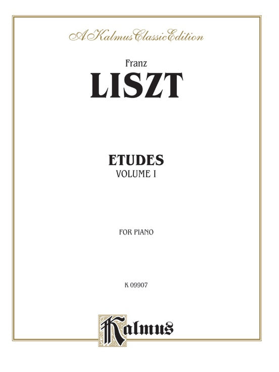 Liszt - Etudes (Volume I) - Piano Solo (Digital Download)