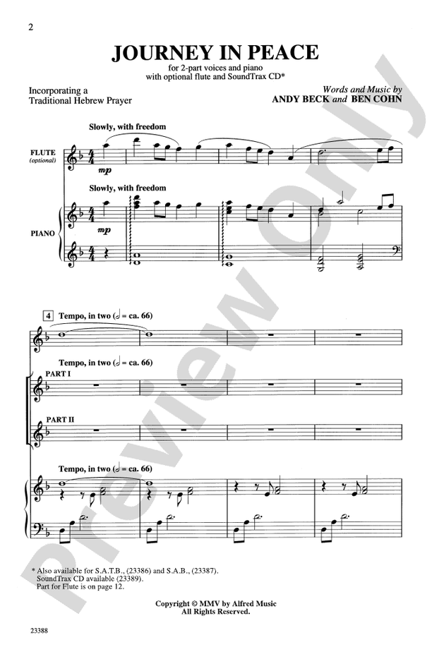 Journey in Peace – 2-Part Choral Octavo (Digital Download)