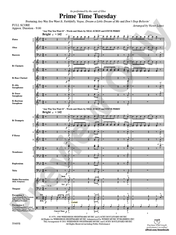 Prime Time Tuesday - Concert Band Conductor Score & Parts (Digital Download)