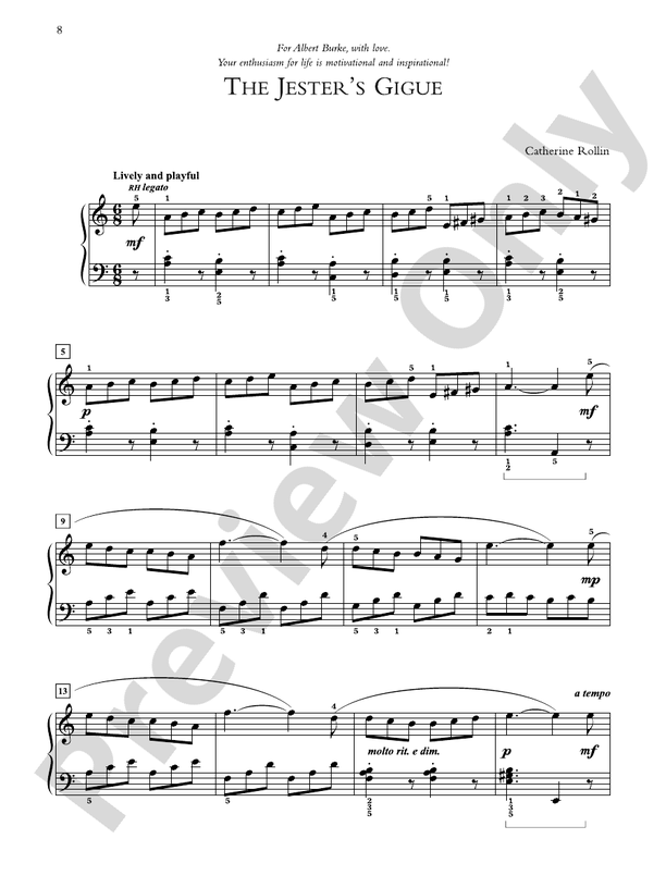 The Jester's Gigue - Piano Solo (Digital Download)