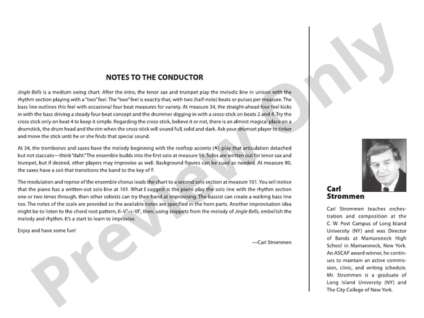 Jingle Bells - Jazz Ensemble Conductor Score & Parts(Digital Download)