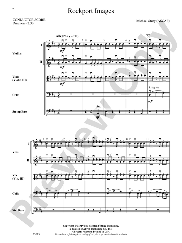 Rockport Images – String Orchestra Conductor Score & Parts (Digital Download)