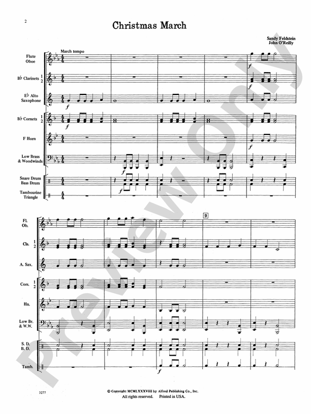 Christmas March - Concert Band Conductor Score & Parts (Digital Download)