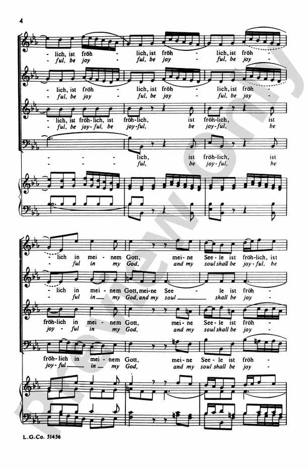 Ich Freue Mich Im Herrn (I Will Rejoice in the Lord) – SATB Choral Octavo (Digital Download)