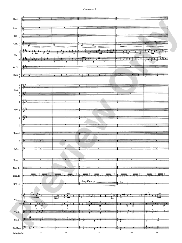 The Lord of the Rings: The Fellowship of the Ring, Symphonic Suite from – Full Orchestra Conductor Score & Parts (Digital Download)