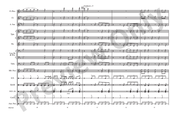 Locked Out of Heaven – Marching Band Conductor Score & Parts (Digital Download)