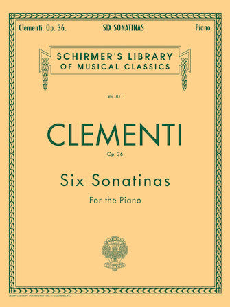 Clementi - 6 Sonatinas Op36 Lib.811 - Piano Solo Schirmer 50256450