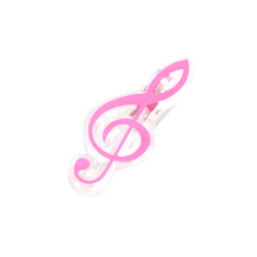 MUSIC or Paper CLIP G CLEF SHAPE PINK.