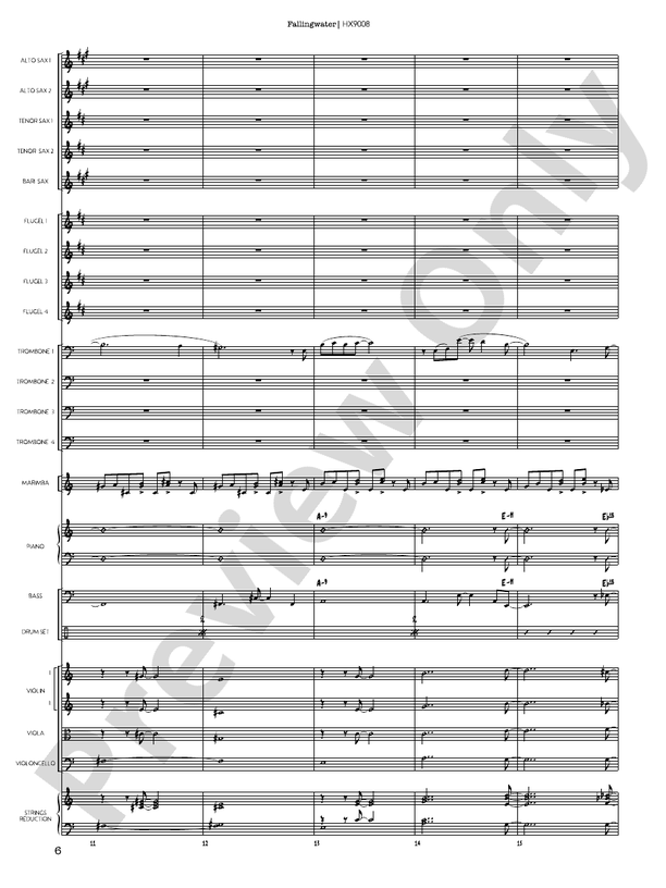 Fallingwater – Jazz Ensemble Conductor Score & Parts (Digital Download)