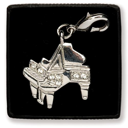 Silver Grand Piano Charm