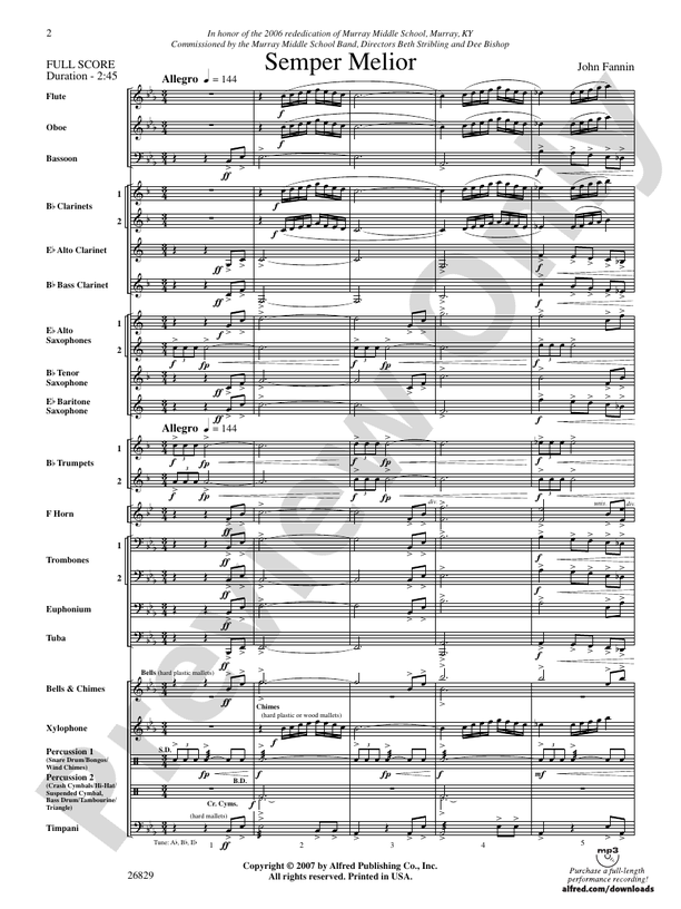 Semper Melior - Concert Band Conductor Score & Parts (Digital Download)