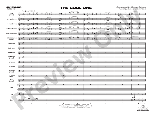 The Cool One – Jazz Ensemble Conductor Score & Parts (Digital Download)