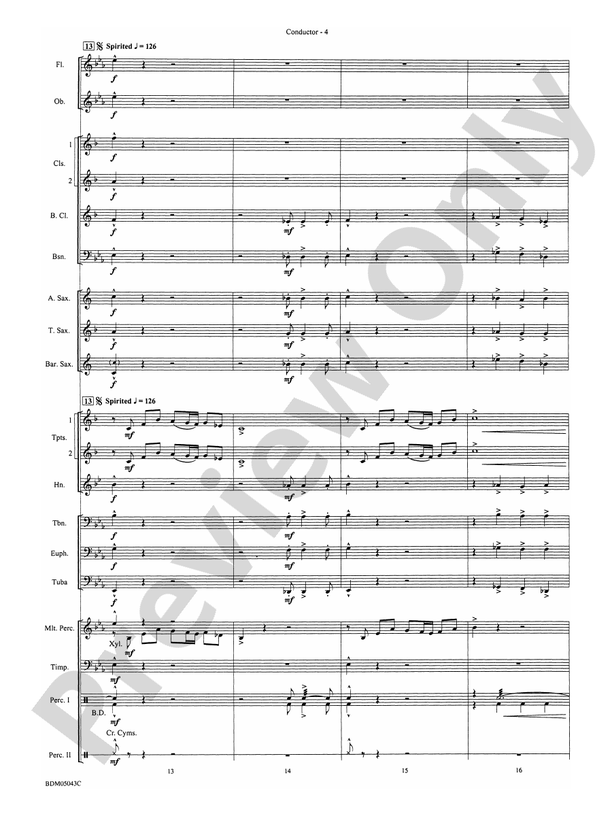 Abaco Overture - Concert Band Conductor Score & Parts (Digital Download)