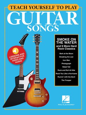Teach Yourself to Play Guitar Songs - Smoke on the Water & 9 More Hard Rock Classics - Guitar Hal Leonard Sftcvr/Online Media