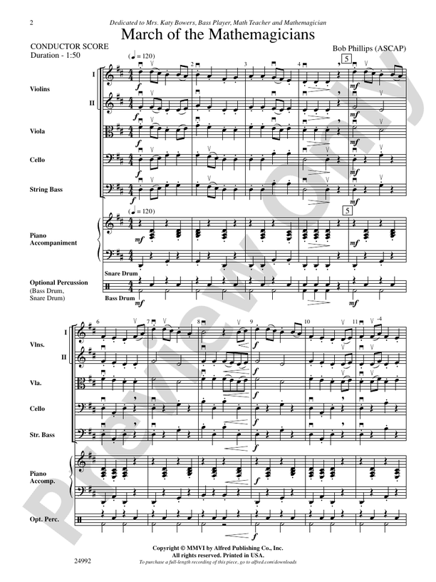 March of the Mathemagicians – String Orchestra Conductor Score & Parts (Digital Download)