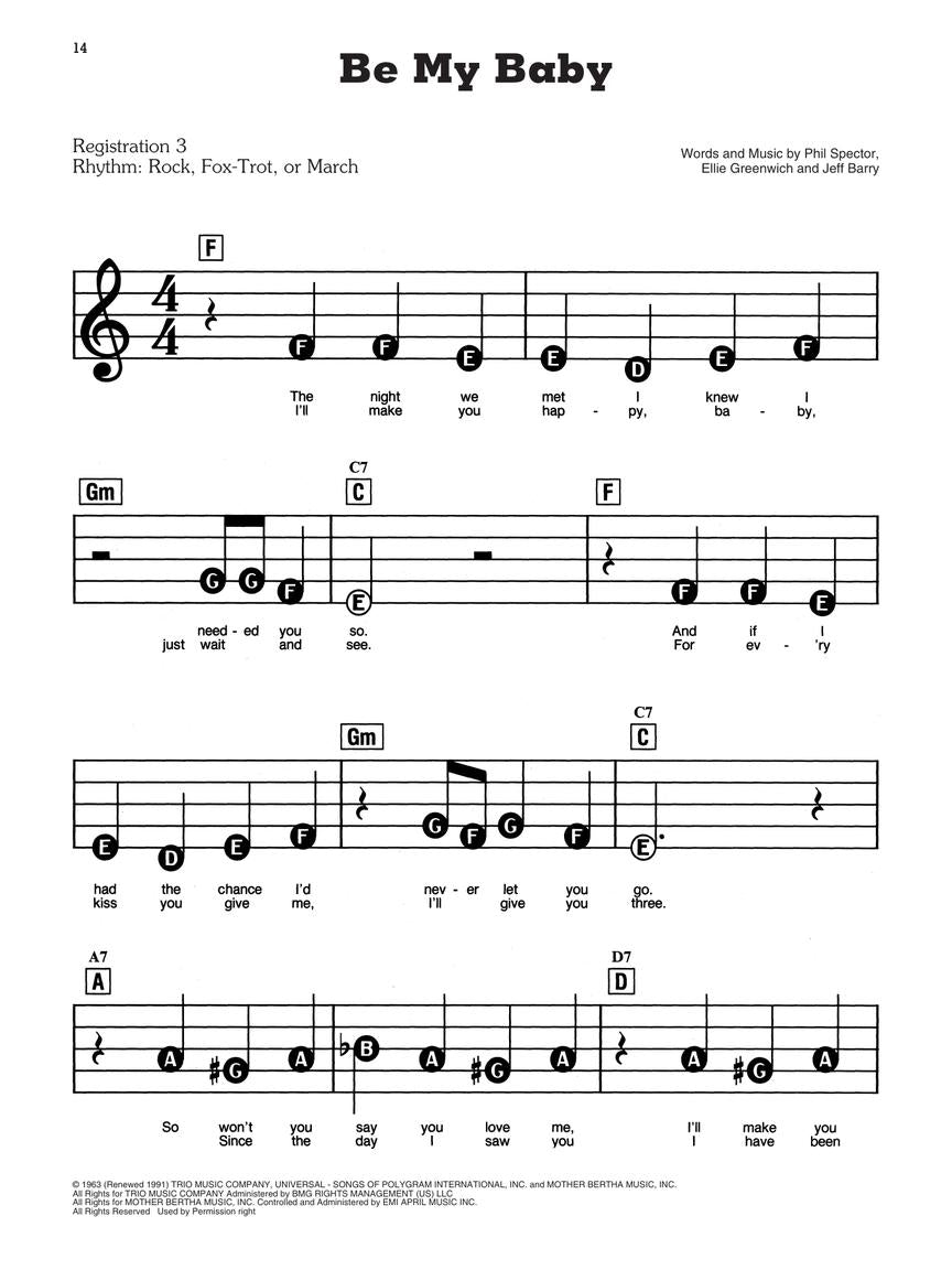 Songs of the 1960s - EZPlay Piano - Hal Leonard 159572