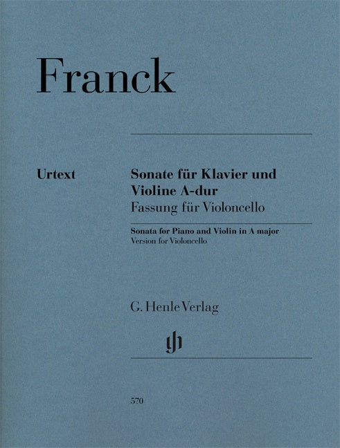 Violin Sonata in A Major Version for Cello Vc/Pno