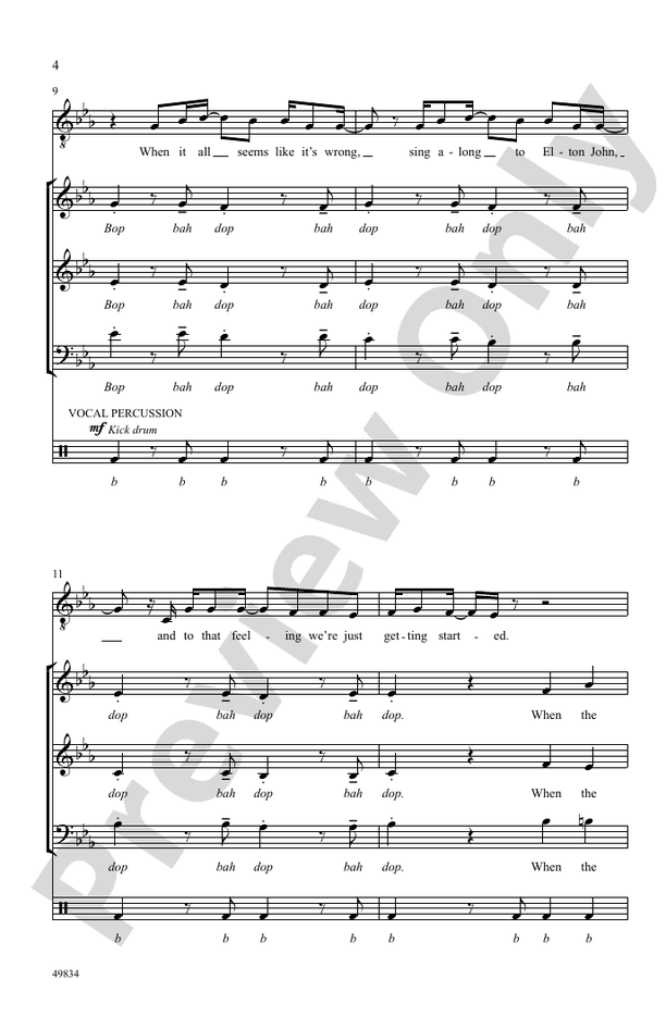 Permission to Dance - 3 Part Mixed Choral Octavo (Digital Download)