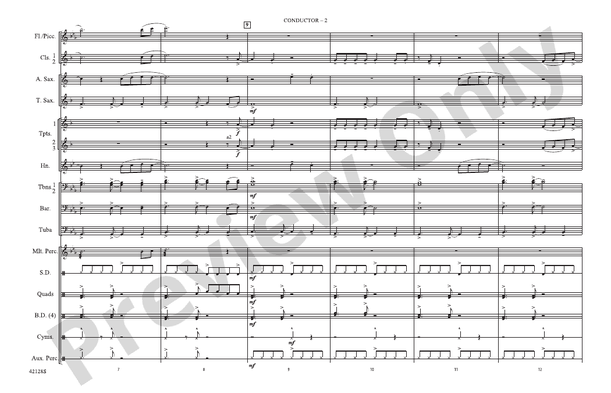 Burn – Marching Band Conductor Score & Parts (Digital Download)