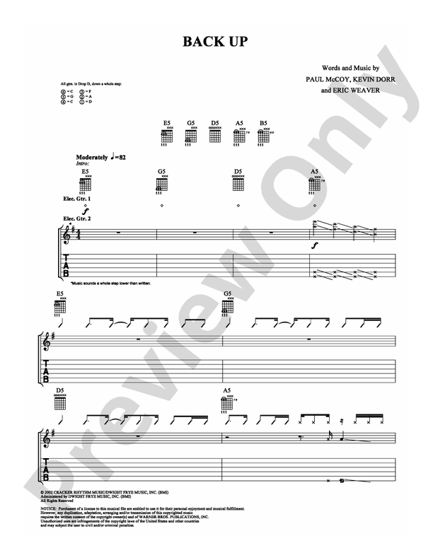 Back Up - Guitar TAB (Digital Download)