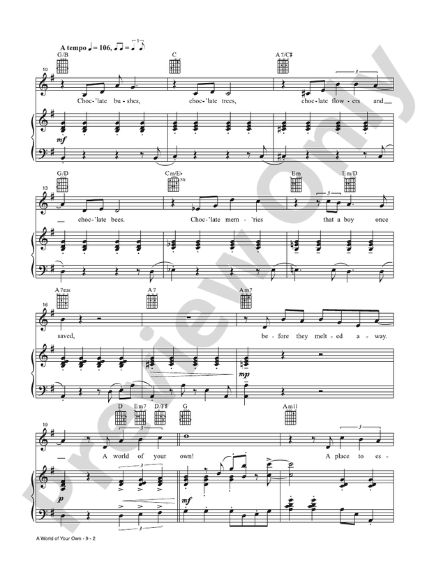 A World of Your Own (from Wonka) - PVG (Digital Download)