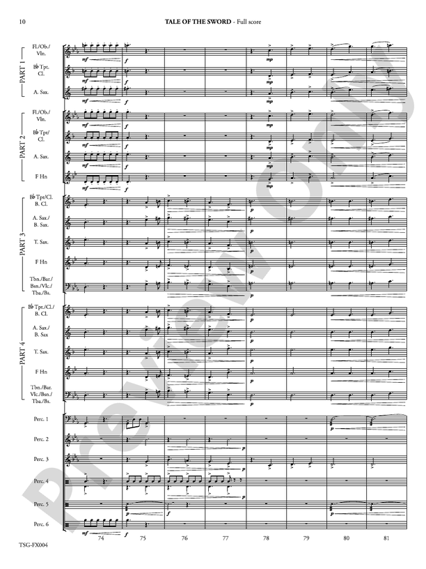 Tale of the Sword (Flexible Arrangement) - Concert Band Conductor Score & Parts (Digital Download)