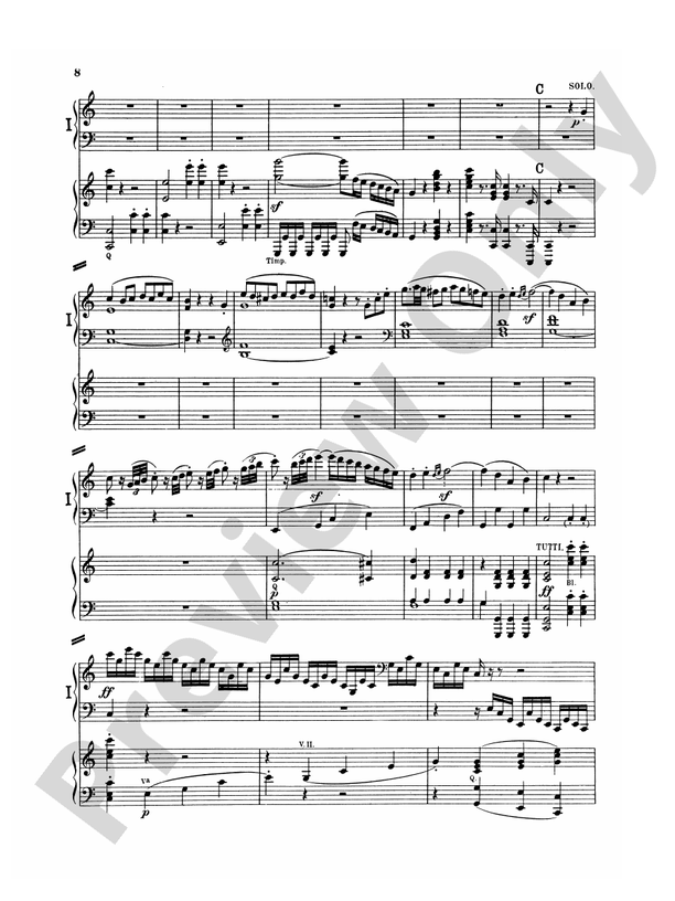 Beethoven - Piano Concerto No. 1 in C Major, Opus 15 - 2 Piano, 4 Hands (Digital Download)